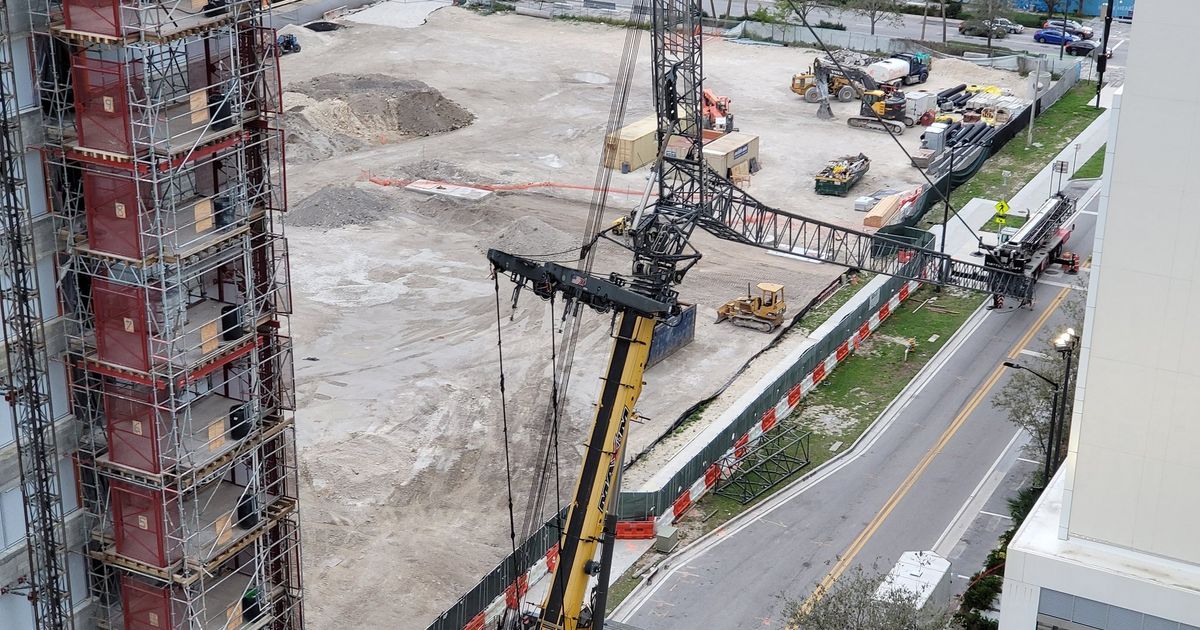 Heavy Equipment Arrives At Miami Worldcenter Retail Construction Site ...